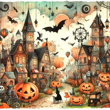 Load image into Gallery viewer, Diamond Painting - Full Round - Halloween town street scene (40*40CM)
