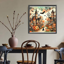 Load image into Gallery viewer, Diamond Painting - Full Round - Halloween town street scene (40*40CM)
