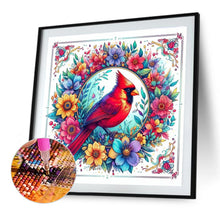 Load image into Gallery viewer, Diamond Painting - Full Round - Christmas wreath cardinals (40*40CM)
