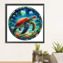 Load image into Gallery viewer, Diamond Painting - Full Round - Glass art turtle (30*30CM)
