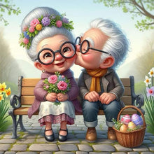 Load image into Gallery viewer, Diamond Painting - Full Square - Old couple (30*30CM)
