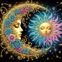 Load image into Gallery viewer, Diamond Painting - Partial Special Shaped - Flowers, stars and moon (30*30CM)
