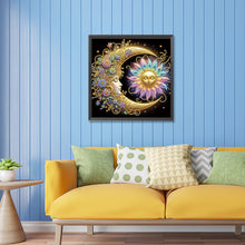 Load image into Gallery viewer, Diamond Painting - Partial Special Shaped - Flowers, stars and moon (30*30CM)
