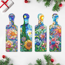Load image into Gallery viewer, 4Pcs Flowers Decorative Diamond Painting Serving Tray for Countertop Decor
