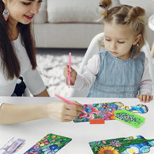 Load image into Gallery viewer, 4Pcs Flowers Decorative Diamond Painting Serving Tray for Countertop Decor
