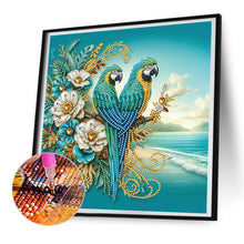 Load image into Gallery viewer, Diamond Painting - Partial Special Shaped - Flowers and bluebirds (30*30CM)
