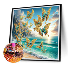Load image into Gallery viewer, Diamond Painting - Partial Special Shaped - Flowers and butterflies (30*30CM)
