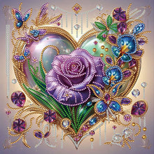 Load image into Gallery viewer, Diamond Painting - Partial Special Shaped - Love flowers (30*30CM)
