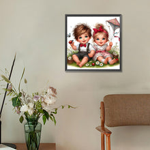 Load image into Gallery viewer, Diamond Painting - Full Round - Cute children (30*30CM)
