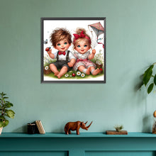 Load image into Gallery viewer, Diamond Painting - Full Round - Cute children (30*30CM)
