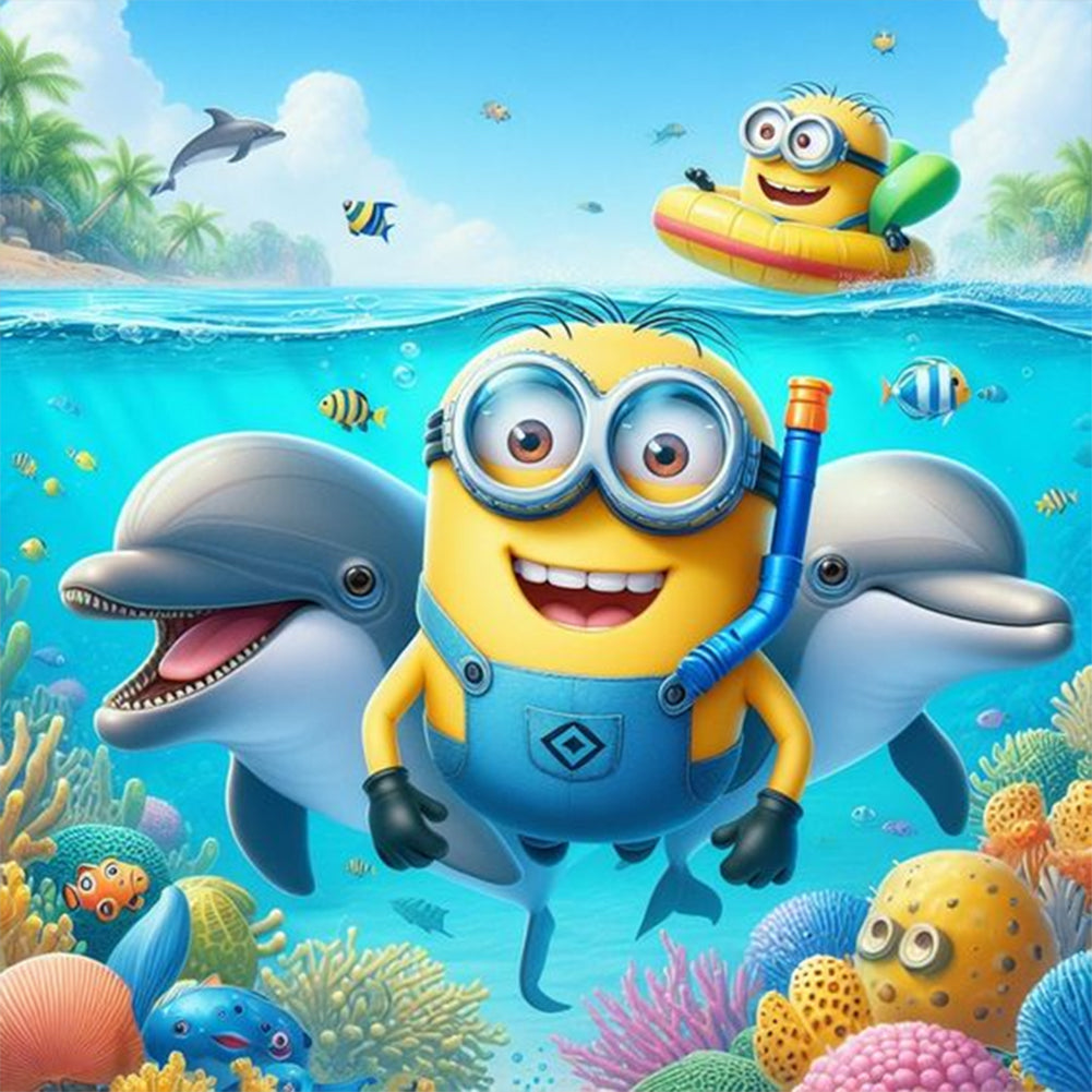 Diamond Painting - Full Round - Whale Minions (30*30CM)