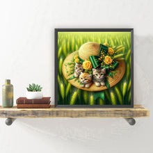 Load image into Gallery viewer, Diamond Painting - Full Round - Lawn Kitten Gift (30*30CM)
