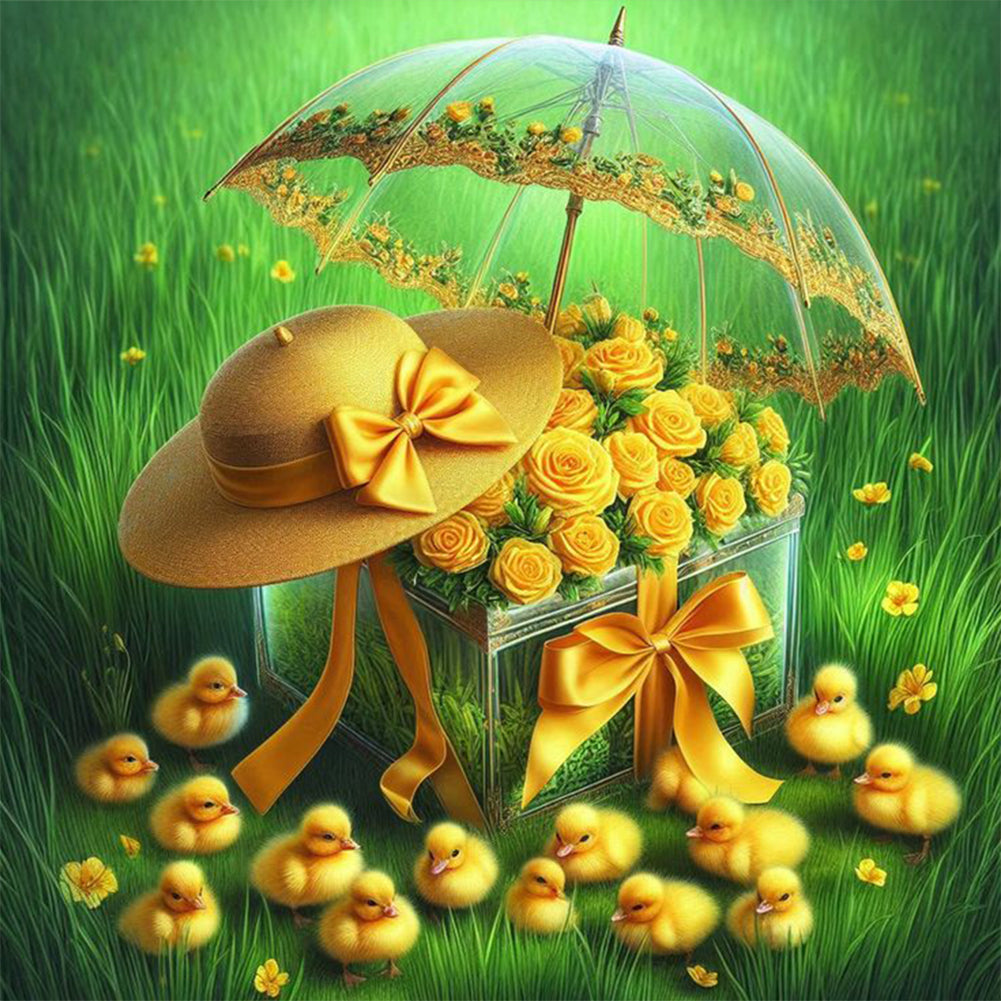 Diamond Painting - Full Round - Lawn Duck Gift (30*30CM)