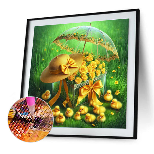 Diamond Painting - Full Round - Lawn Duck Gift (30*30CM)