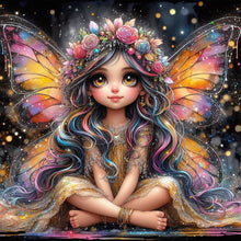 Load image into Gallery viewer, Diamond Painting - Full Round - Butterfly Cartoon Girl (40*40CM)
