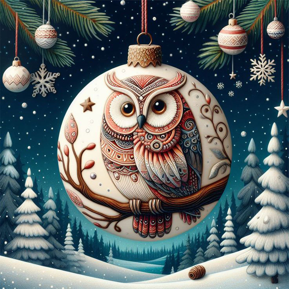 Diamond Painting - Full Round - Winter Owl Eggs (30*30CM)