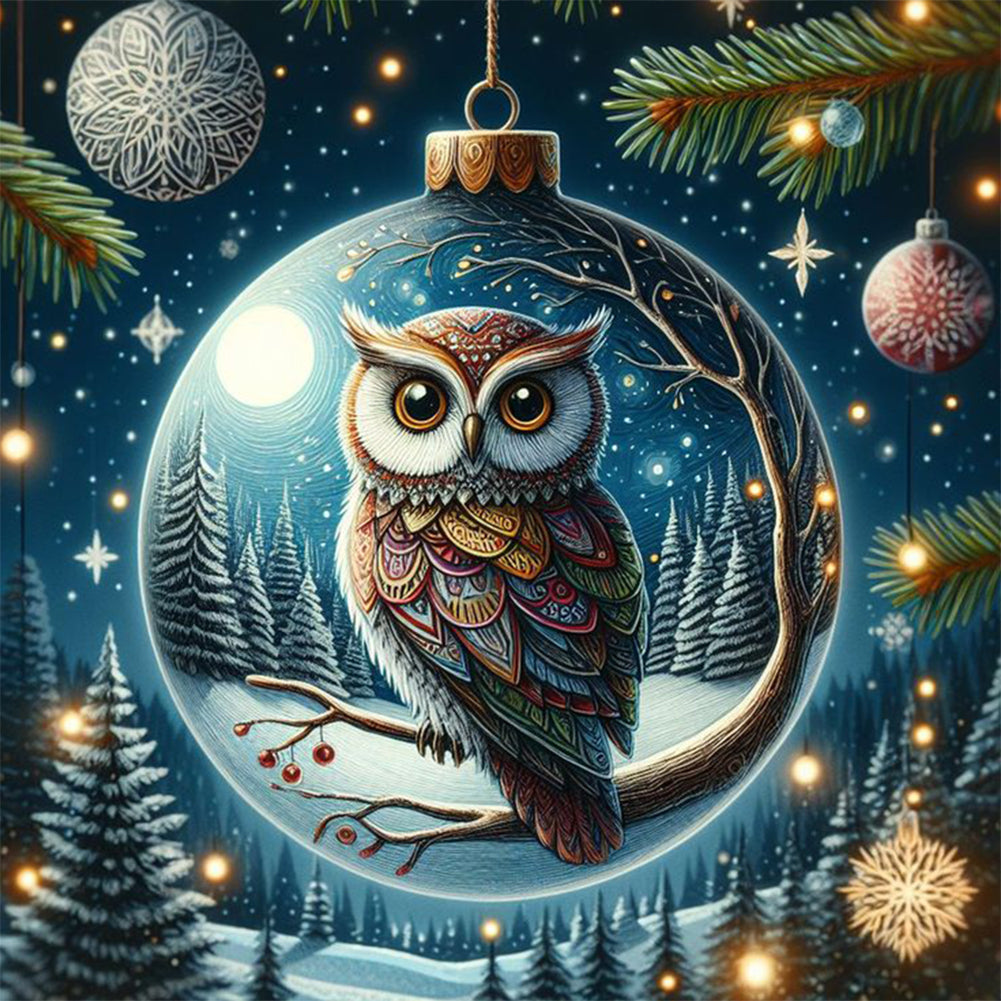 Diamond Painting - Full Round - Winter Owl Eggs (30*30CM)