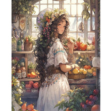 Load image into Gallery viewer, Diamond Painting - Full Round - Gardening art girl (40*50CM)
