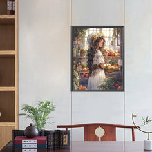 Load image into Gallery viewer, Diamond Painting - Full Round - Gardening art girl (40*50CM)
