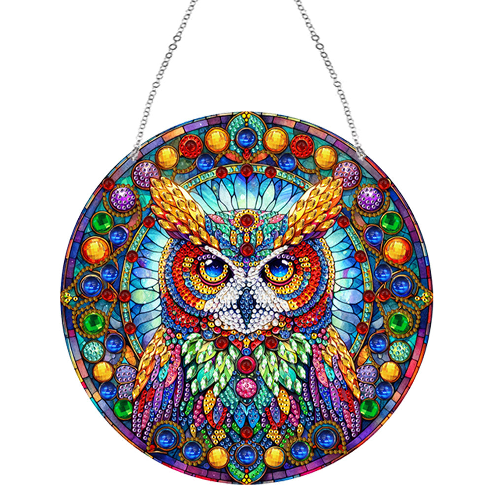 Acrylic Special Shaped Owl Cat 5D DIY Diamond Art Hanging Decorations Home Decor