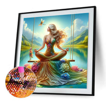 Load image into Gallery viewer, Diamond Painting - Full Round - Woman Sitting on Swing (30*30CM)
