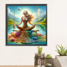 Load image into Gallery viewer, Diamond Painting - Full Round - Woman Sitting on Swing (30*30CM)
