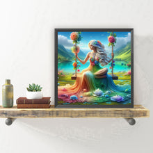 Load image into Gallery viewer, Diamond Painting - Full Round - Woman Sitting on Swing (30*30CM)
