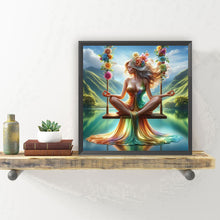 Load image into Gallery viewer, Diamond Painting - Full Round - Woman Sitting on Swing (30*30CM)
