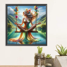 Load image into Gallery viewer, Diamond Painting - Full Round - Woman Sitting on Swing (30*30CM)

