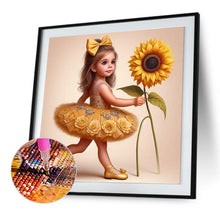 Load image into Gallery viewer, Diamond Painting - Full Round - Ballet Girl and Flowers (30*30CM)
