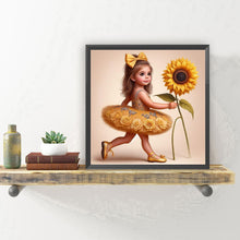 Load image into Gallery viewer, Diamond Painting - Full Round - Ballet Girl and Flowers (30*30CM)

