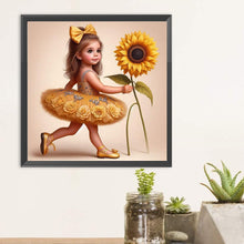 Load image into Gallery viewer, Diamond Painting - Full Round - Ballet Girl and Flowers (30*30CM)
