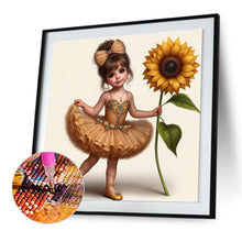 Load image into Gallery viewer, Diamond Painting - Full Round - Ballet Girl and Flowers (30*30CM)
