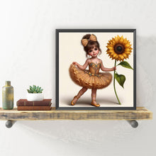 Load image into Gallery viewer, Diamond Painting - Full Round - Ballet Girl and Flowers (30*30CM)
