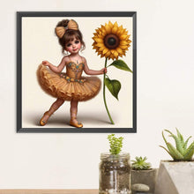 Load image into Gallery viewer, Diamond Painting - Full Round - Ballet Girl and Flowers (30*30CM)
