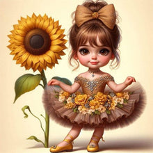 Load image into Gallery viewer, Diamond Painting - Full Round - Ballet Girl and Flowers (30*30CM)
