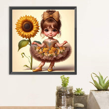 Load image into Gallery viewer, Diamond Painting - Full Round - Ballet Girl and Flowers (30*30CM)
