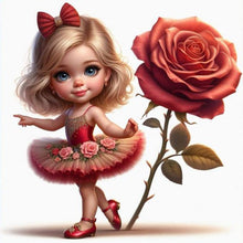 Load image into Gallery viewer, Diamond Painting - Full Round - Ballet Girl and Flowers (30*30CM)
