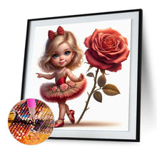 Load image into Gallery viewer, Diamond Painting - Full Round - Ballet Girl and Flowers (30*30CM)
