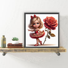 Load image into Gallery viewer, Diamond Painting - Full Round - Ballet Girl and Flowers (30*30CM)
