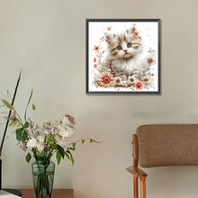 Load image into Gallery viewer, Diamond Painting - Full Round - Kittens in flowers (30*30CM)
