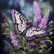 Load image into Gallery viewer, Diamond Painting - Full Round - Lavender butterfly (30*30CM)

