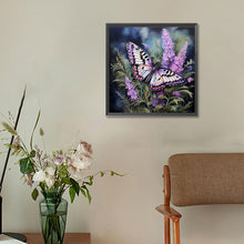 Load image into Gallery viewer, Diamond Painting - Full Round - Lavender butterfly (30*30CM)
