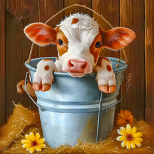 Load image into Gallery viewer, Diamond Painting - Full Round - Bucket cow (30*30CM)
