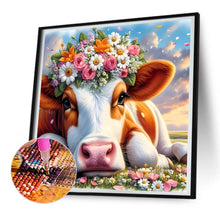 Load image into Gallery viewer, Diamond Painting - Full Round - Flower cluster cow (30*30CM)
