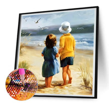 Load image into Gallery viewer, Diamond Painting - Full Round - Oil painting back view of children (30*30CM)
