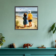 Load image into Gallery viewer, Diamond Painting - Full Round - Oil painting back view of children (30*30CM)
