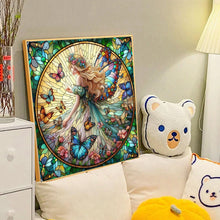 Load image into Gallery viewer, Diamond Painting - Full Round - Glass art butterfly fairy (40*40CM)
