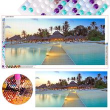 Load image into Gallery viewer, Diamond Painting - Full Round - Beach Wooden Bridge (80*40CM)
