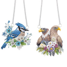 Load image into Gallery viewer, 2Pcs PET Special Shaped Bluebird Eagle Diamond Painting Hanging Decor for Home
